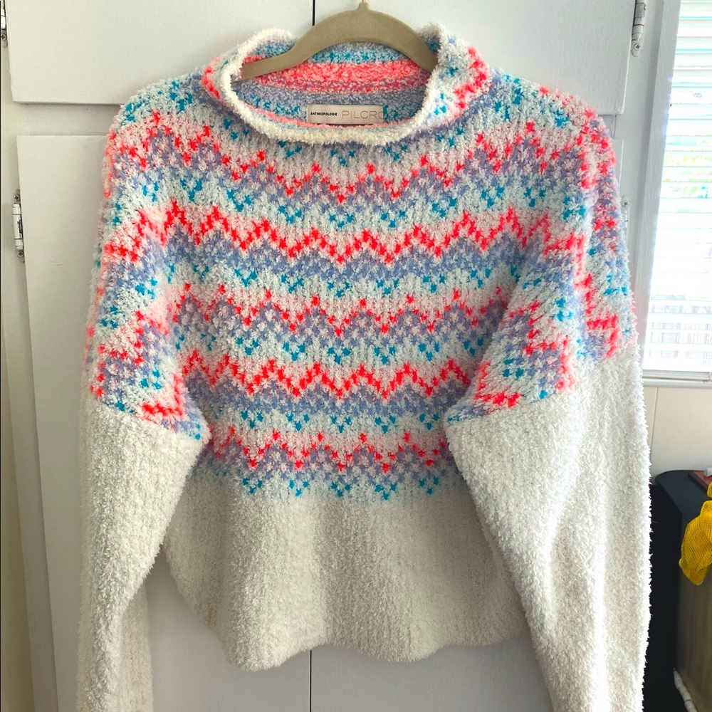 Anthropologie Sweater, Oversized, Sz XS, Multicolor, Like new
